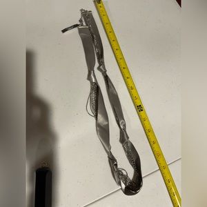 NWT ABS ribbon wrapped chains necklace